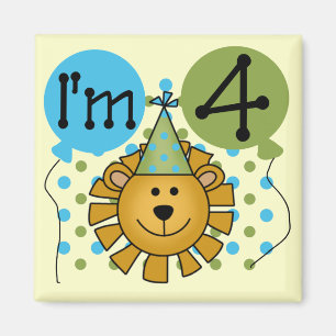 Lejona 4e födelsedagen T-tröjor och presenter Magnet