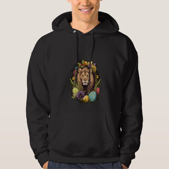 Lejona ägg från Womens Påsk på Påsk Lejon Hoodie (Framsida)