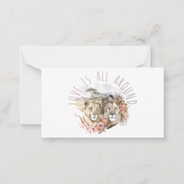 Lejona Alla hjärtans dag Valentine Anteckningskort