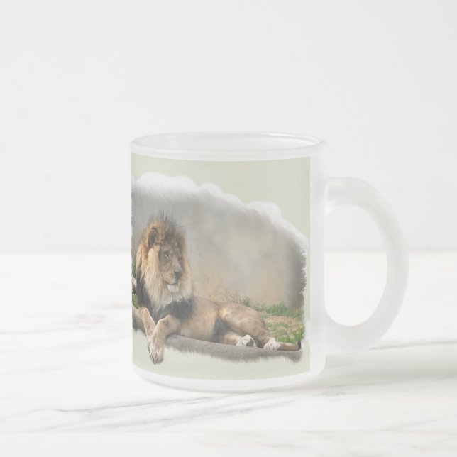 Lejona Älskare Art-gåvor Frostad Glasmugg (Höger)