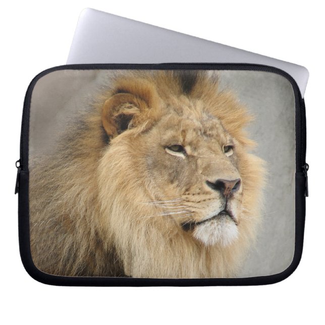 Lejona Älskare Kung i Jungle Laptop Fodral (Framsidan)