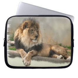 Lejona Älskare Kung i Jungle Laptop Sleeve