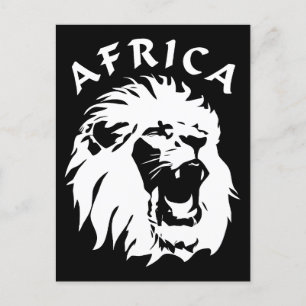 Lejona Ansikte AFRIKA Vykort