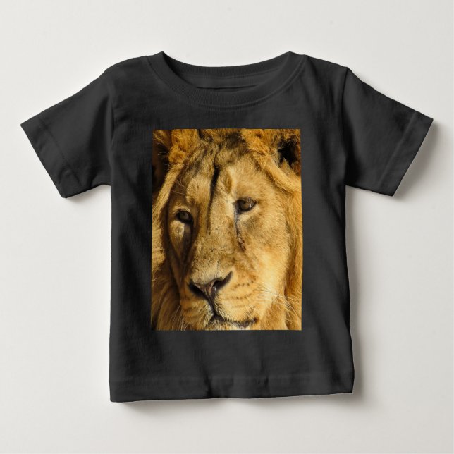Lejona Ansikte Head Wildlife Cat Animal Shirt T Shirt (Framsida)