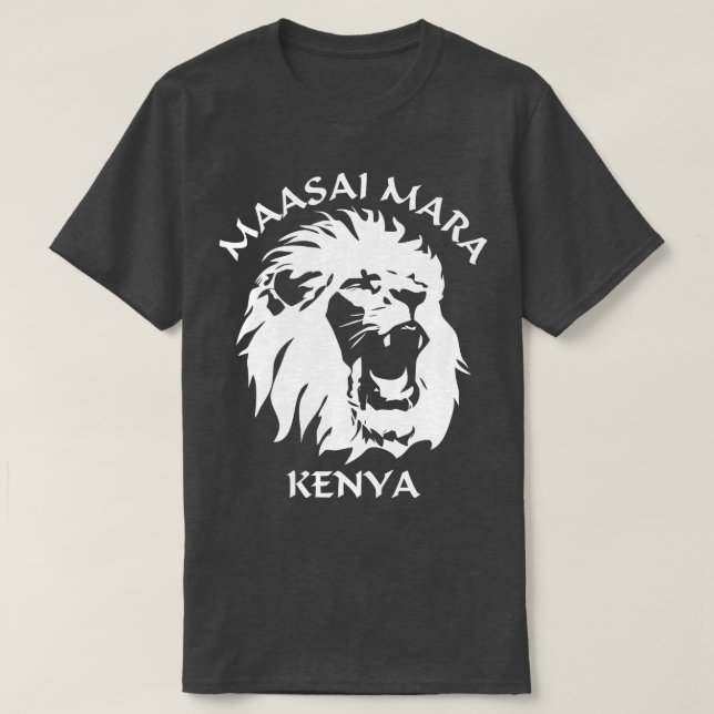 Lejona Ansikte Maasai Mara Kenyas nationalreserv T Shirt (Design framsida)