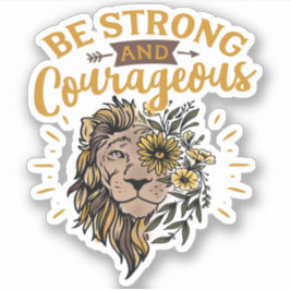 Lejona Ansikte måste vara starkt och modigt Klistermärken