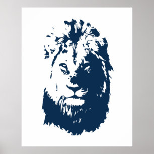 Lejona ansikte poster