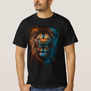 Lejona Ansikte Shirt, African Safari Shirt T Shirt