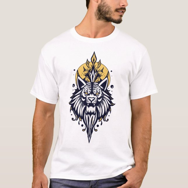 lejona ansikte t shirt (Framsida)