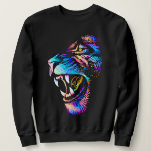 Lejona Ansikte Teckning - Färglös Lejon sötskjorta T Shirt