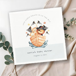 Lejona babyskor för Cute Nautical Pirat Frakt Unge Pappersservett