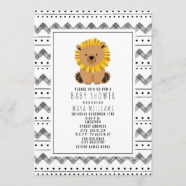 Lejona babyskor för svart och vit Mönster Inbjudningar