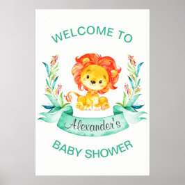 Lejona babyskor för vattenfärg poster