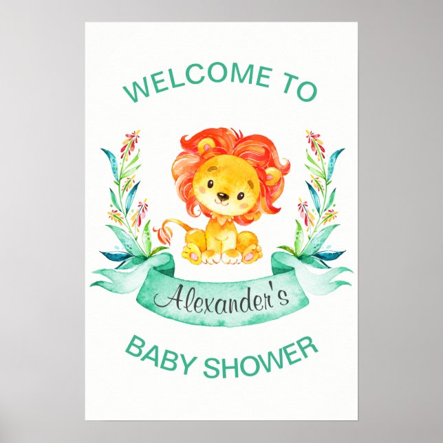 Lejona babyskor för vattenfärg poster (Framsidan)