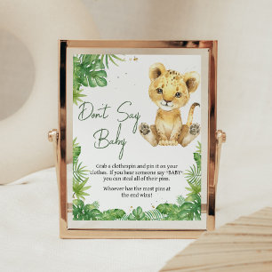 Lejona babyskor med raring Säg inte Baby Poster
