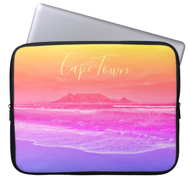 Lejona bord-berget Kap-staden Laptop sleeve (Framsidan)
