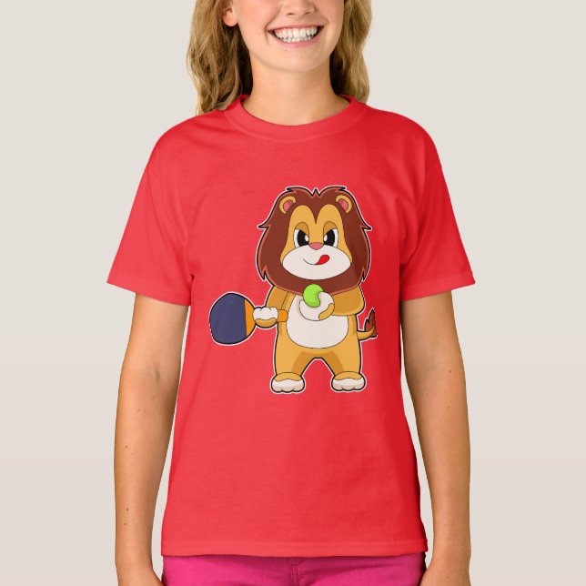 Lejona Bord tennis Bord tennis racket T Shirt (Framsida)