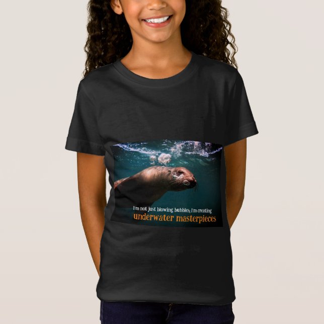 Lejona bubblor under vatten t shirt (Framsida)
