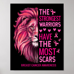 Lejona de starkaste krigarna Breast Cancer Awarene Poster