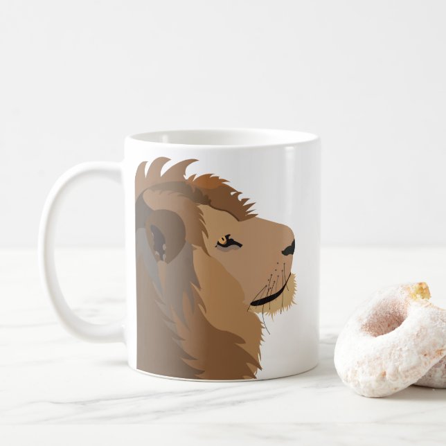Lejona djur (Wildlife Big Cat Älskare) Kaffemugg (Med munk)
