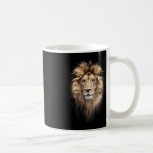 Lejona djurdjurets Ansikte-stam Kaffemugg