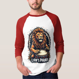 Lejona Drum Parad lustiga konst: Majestisk Lejon u T Shirt