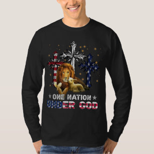 Lejona en nation under den amerikanska Flagga Kor T Shirt