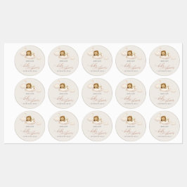 Lejona etiketter för babyvisningsprogram