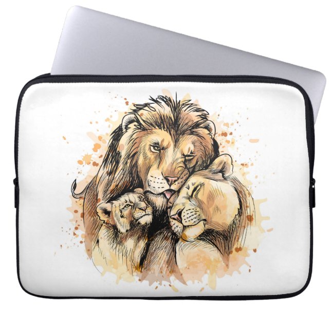 Lejona familjen Laptop sleeve (Framsidan)