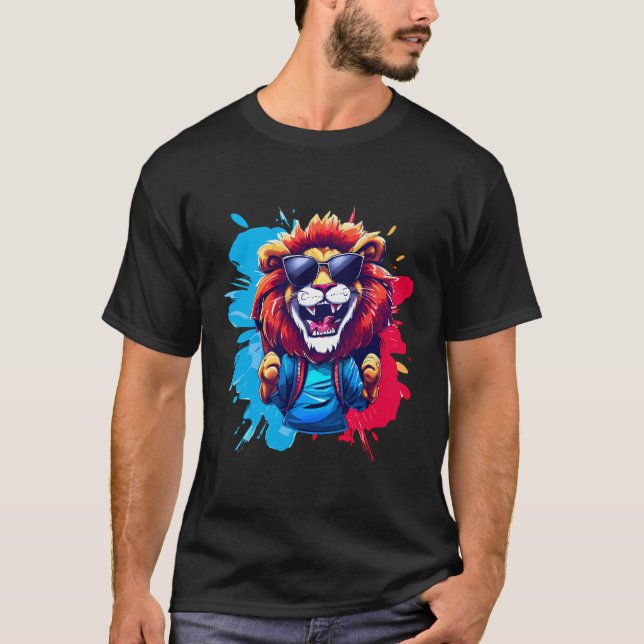 Lejona Färg Fusion T Shirt (Framsida)