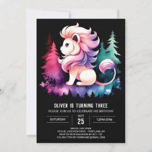 Lejona födelsedagen i lycklig inbjudningar
