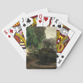 Lejona Fontän i Rom (av H.A. Brendekilde) Casinokort