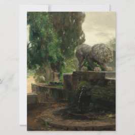 Lejona Fontän i Rom (av H.A. Brendekilde) Kort