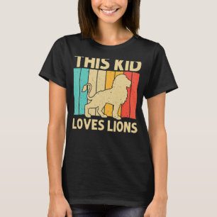 Lejona För barn Boys African Safari Zoo Animal Ret T Shirt