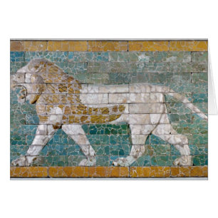 Lejona föreställande Ishtar Hälsningskort