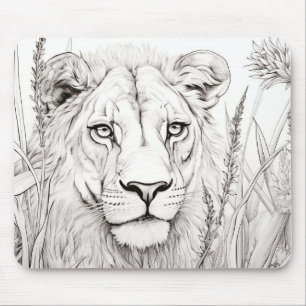 Lejona fredliga naturen Prairie Sketch Teckning St Musmatta