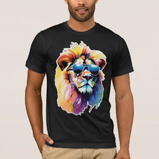 lejona glasögon, vattenfärg t shirt