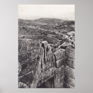 LEJONA GRIND & GRAVE CIRCLES MYCENAE GREECE POSTER