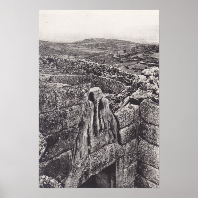 LEJONA GRIND & GRAVE CIRCLES MYCENAE GREECE POSTER (Framsidan)