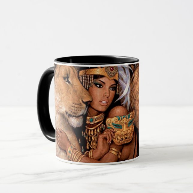 Lejona gudinna Egyptian Princess Mugg (Framsida vänster)