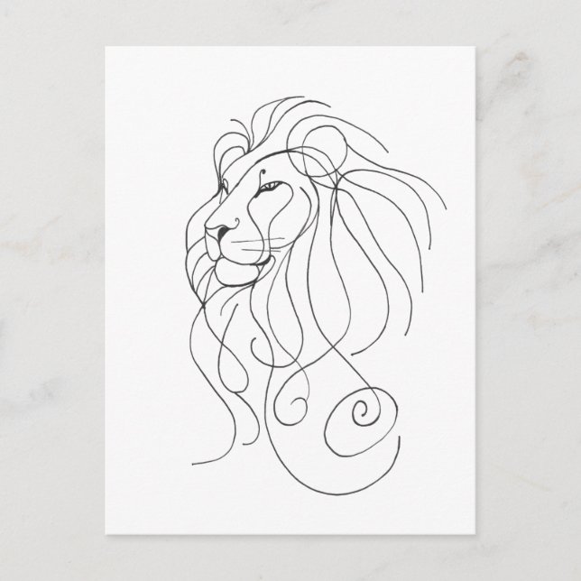 Lejona hand plockade - Minimalistisk konst Inbjudan Vykort (Framsida)
