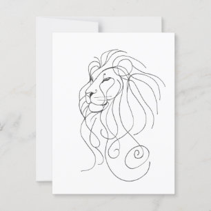 Lejona hand plockade - Minimalistisk konst Vykort