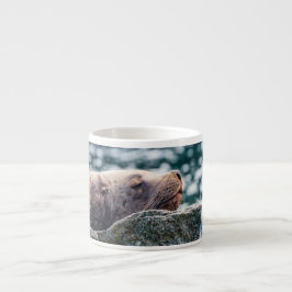 Lejona havet i rekreationsbukten, Alaska Espressomugg