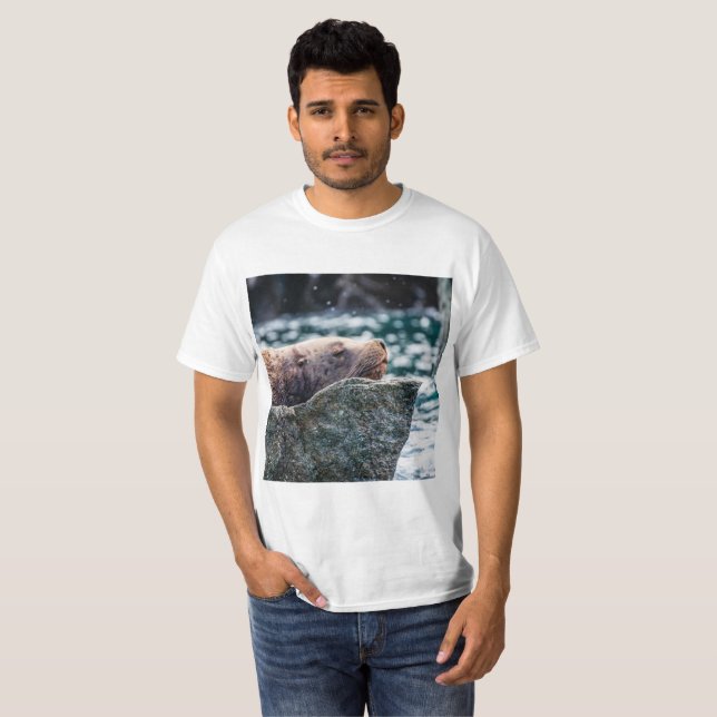 Lejona havet i rekreationsbukten, Alaska T Shirt (Hel framsida)