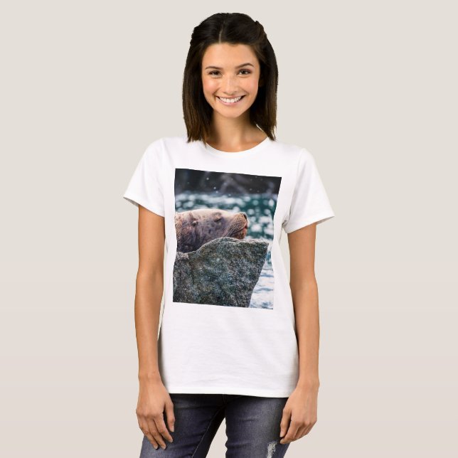 Lejona havet i rekreationsbukten, Alaska T Shirt (Hel framsida)
