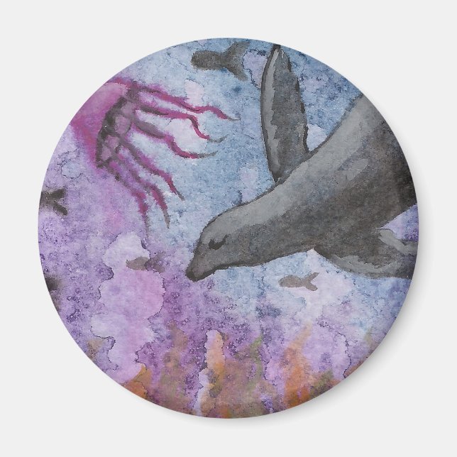 Lejona havet och bläckfisk magnet (Framsidan)