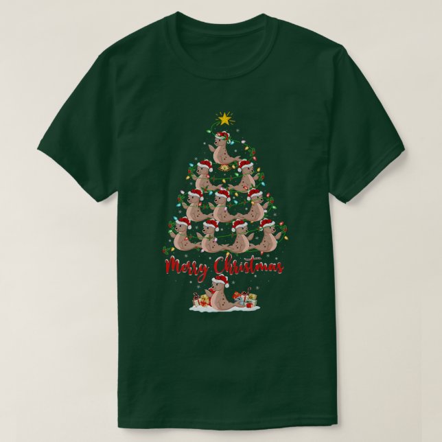Lejona havsdjuret Lover Matching Santa Sea Lejon C T Shirt (Design framsida)