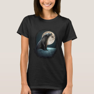 Lejona havsnologer i måne t shirt