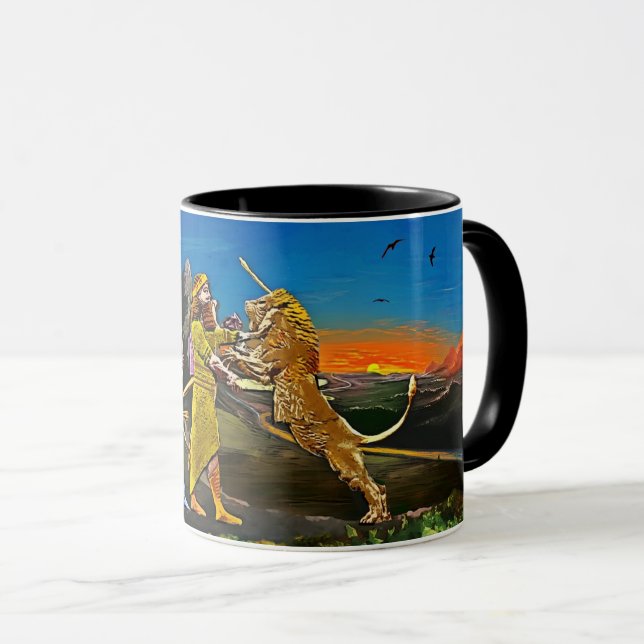 Lejona jägaren Mugg (Framsida höger)