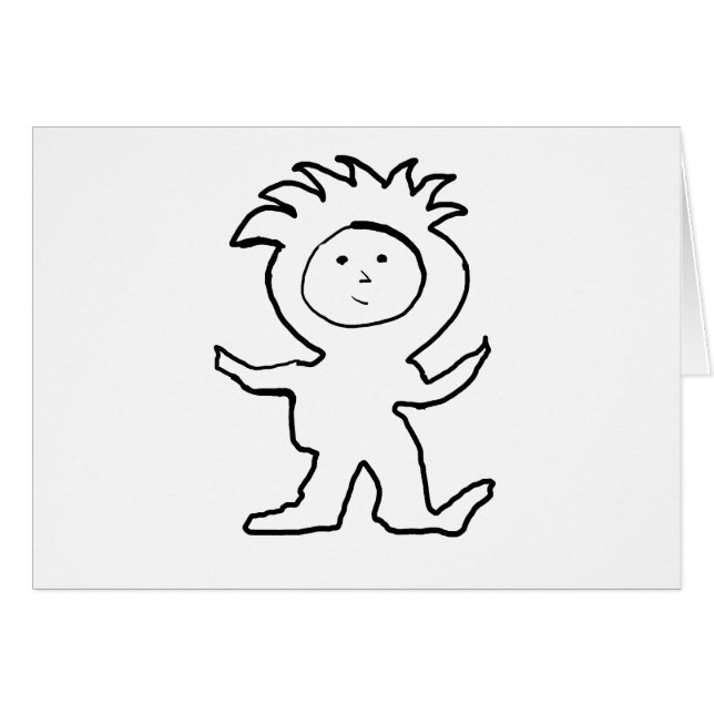 Lejona Jammies Kid Hälsningskort (Framsidan Horizontal)